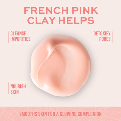 Freeman Exotic Blends French Pink Clay Peel-Off Face Mask, Pore Clearing Facial Mask, Detoxifies & Removes Impurities, Clean Skincare, For Normal & Combination Skin, - dailyvitalstore