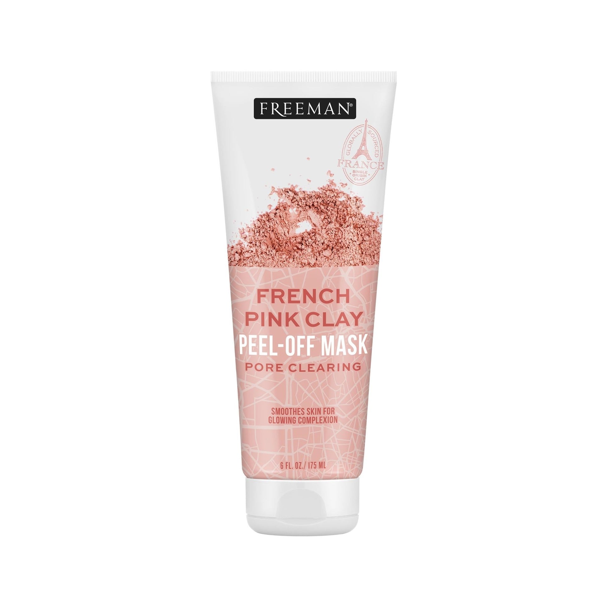 Freeman Exotic Blends French Pink Clay Peel-Off Face Mask, Pore Clearing Facial Mask, Detoxifies & Removes Impurities, Clean Skincare, For Normal & Combination Skin, - dailyvitalstore