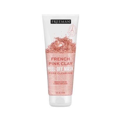 Freeman Exotic Blends French Pink Clay Peel-Off Face Mask, Pore Clearing Facial Mask, Detoxifies & Removes Impurities, Clean Skincare, For Normal & Combination Skin, - dailyvitalstore