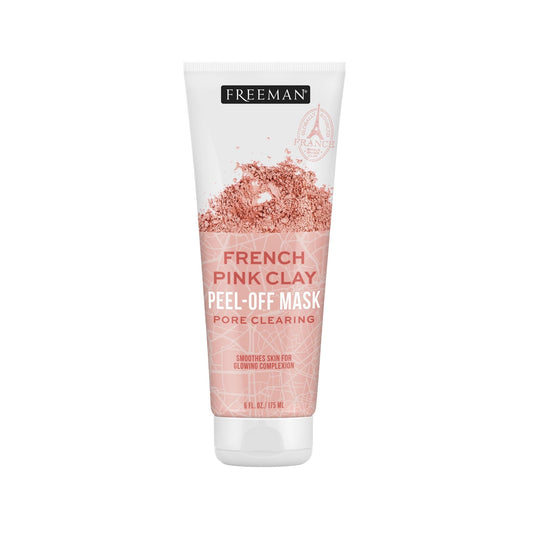 Freeman Exotic Blends French Pink Clay Peel-Off Face Mask, Pore Clearing Facial Mask, Detoxifies & Removes Impurities, Clean Skincare, For Normal & Combination Skin, - dailyvitalstore