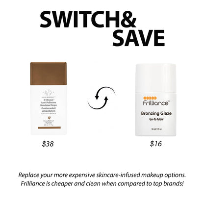 Frilliance Hydrating Go-To Glow, Bronzing Glaze Drops, Cruelty-Free Hypoallergenic for Teens of All Skin Types, 30 ml / 1 fl oz - dailyvitalstore