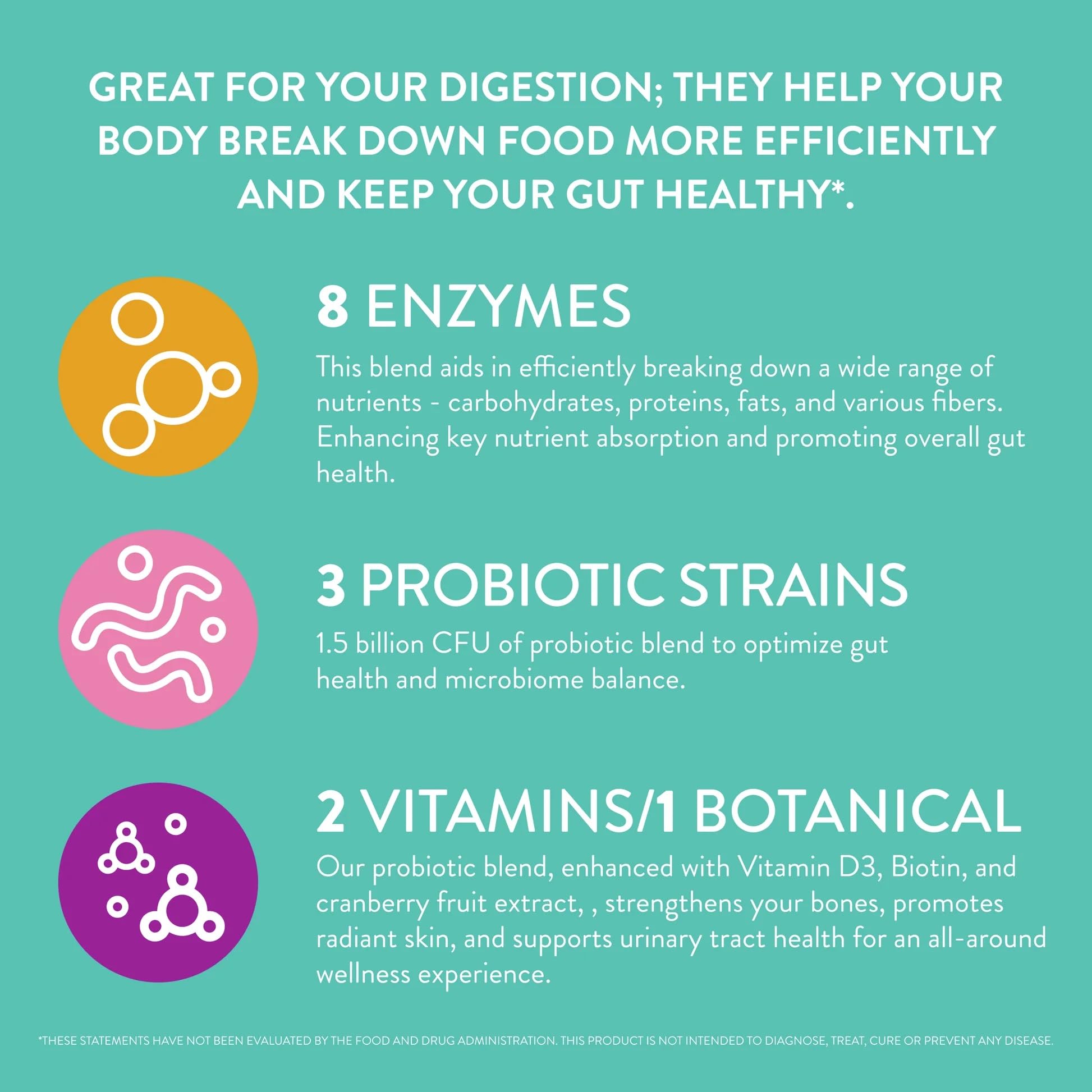 FRISKA Women’s Daily Digestive Enzyme and Probiotics Supplement, Advanced Natural Support for Female Digestive Health, Fights Bloating, Eases Digestion - dailyvitalstore