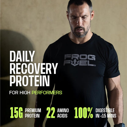 Frog Fuel Power Regular Complete Liquid Protein Shot, 15g, Nano Hydrolyzed & Grass Fed Collagen, Post Workout, Gluten Free, Fat & Sugar Free - dailyvitalstore