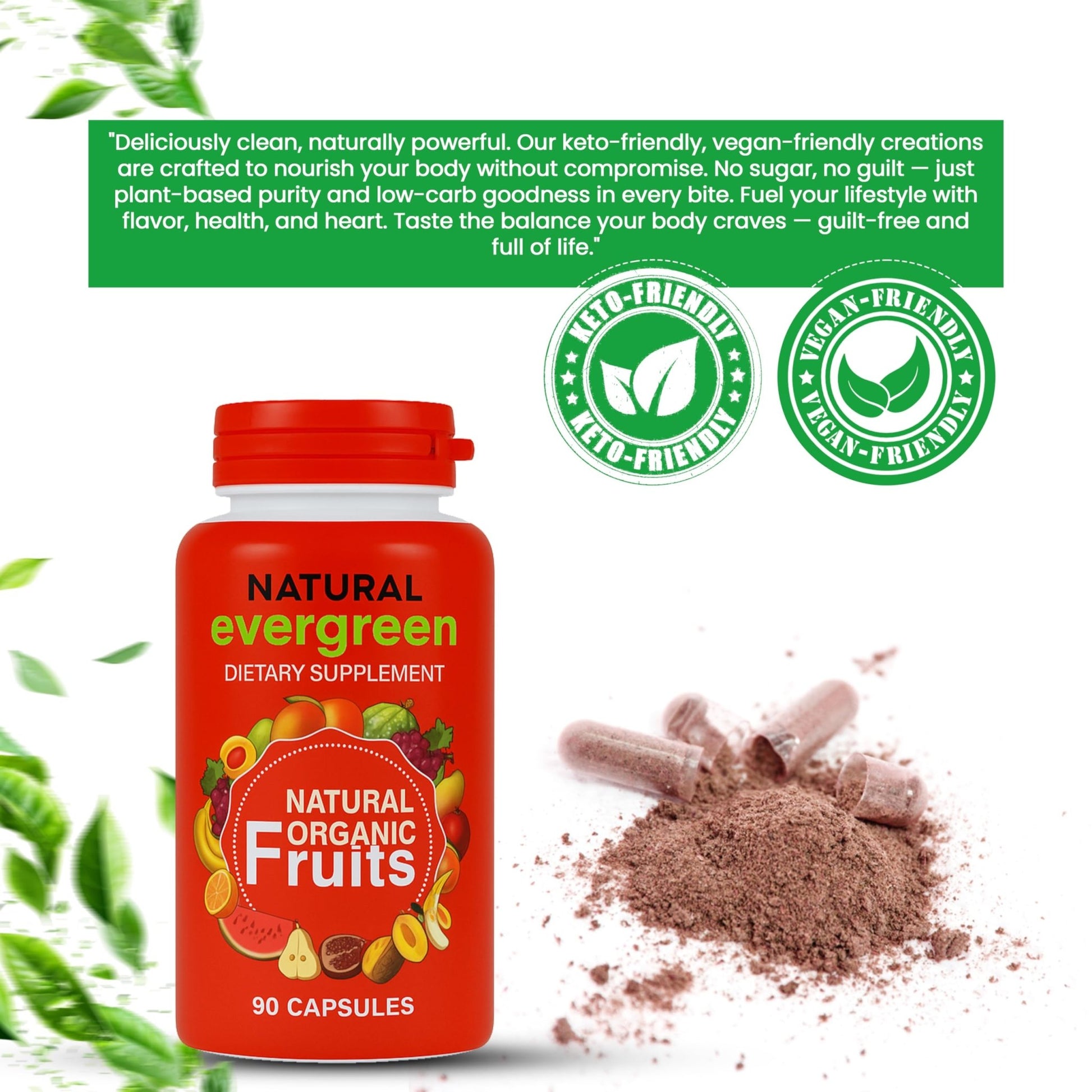 Fruit and Veggies Supplement – 100% Natural Super Greens Blend with Fruits & Vegetables | Veggie Capsules for Adults & Kids | Daily Nutrient Support Packed with Natural Vitamins & Minerals - dailyvitalstore