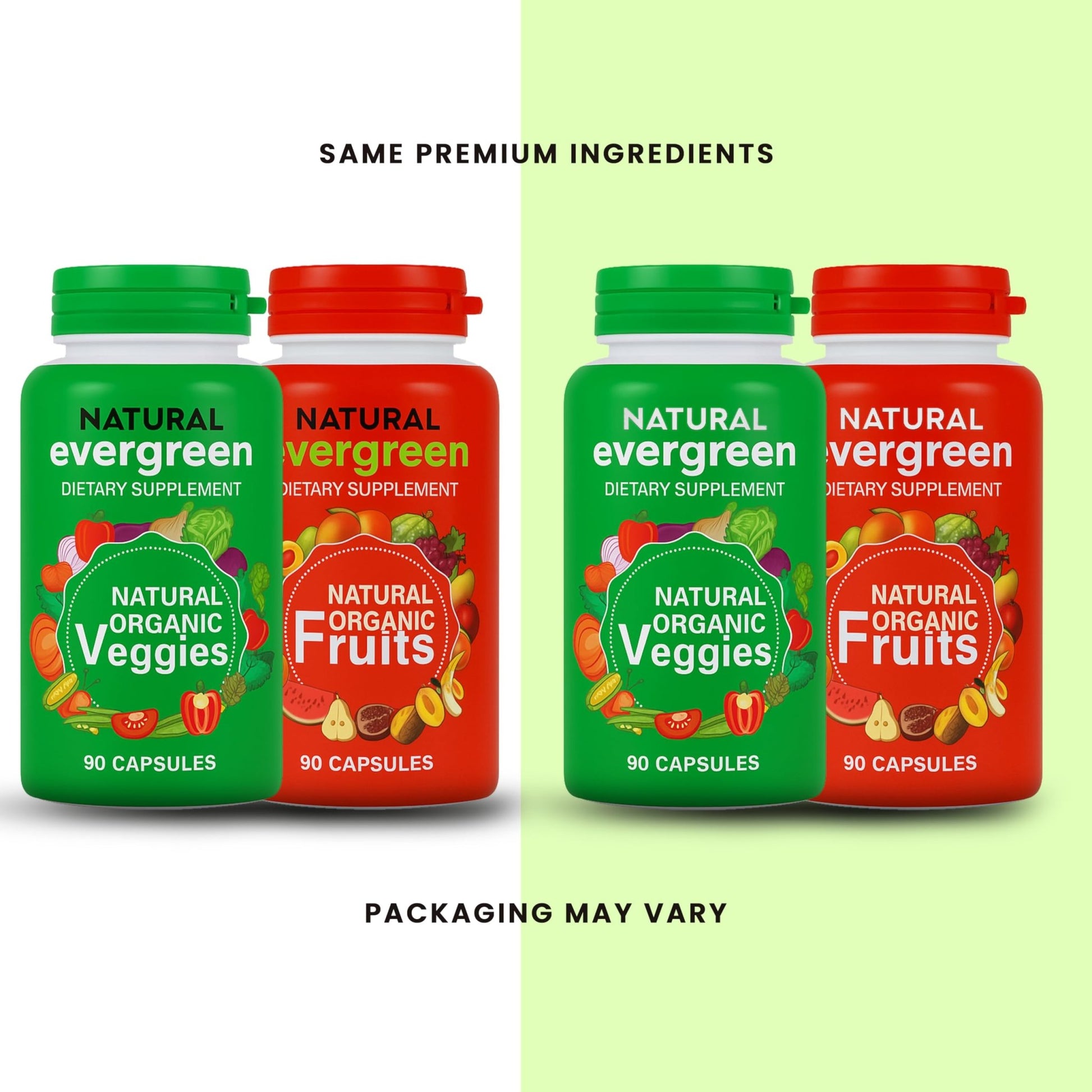 Fruit and Veggies Supplement – 100% Natural Super Greens Blend with Fruits & Vegetables | Veggie Capsules for Adults & Kids | Daily Nutrient Support Packed with Natural Vitamins & Minerals - dailyvitalstore