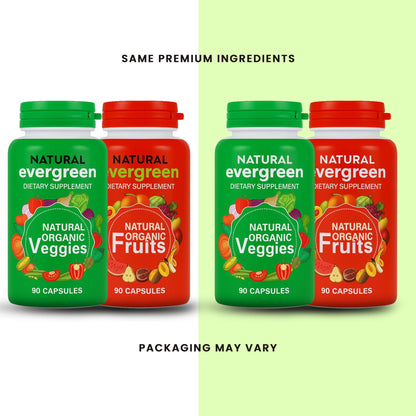 Fruit and Veggies Supplement – 100% Natural Super Greens Blend with Fruits & Vegetables | Veggie Capsules for Adults & Kids | Daily Nutrient Support Packed with Natural Vitamins & Minerals - dailyvitalstore