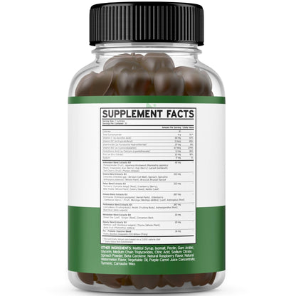 Fruit and Veggies Supplement (120 Gummies) - Premium Sugar-Free Superfood Super Green & Fruit Gummies for Adults - Immunity Support for Men & Women - Non GMO, Vegan Safe & Made in USA - dailyvitalstore
