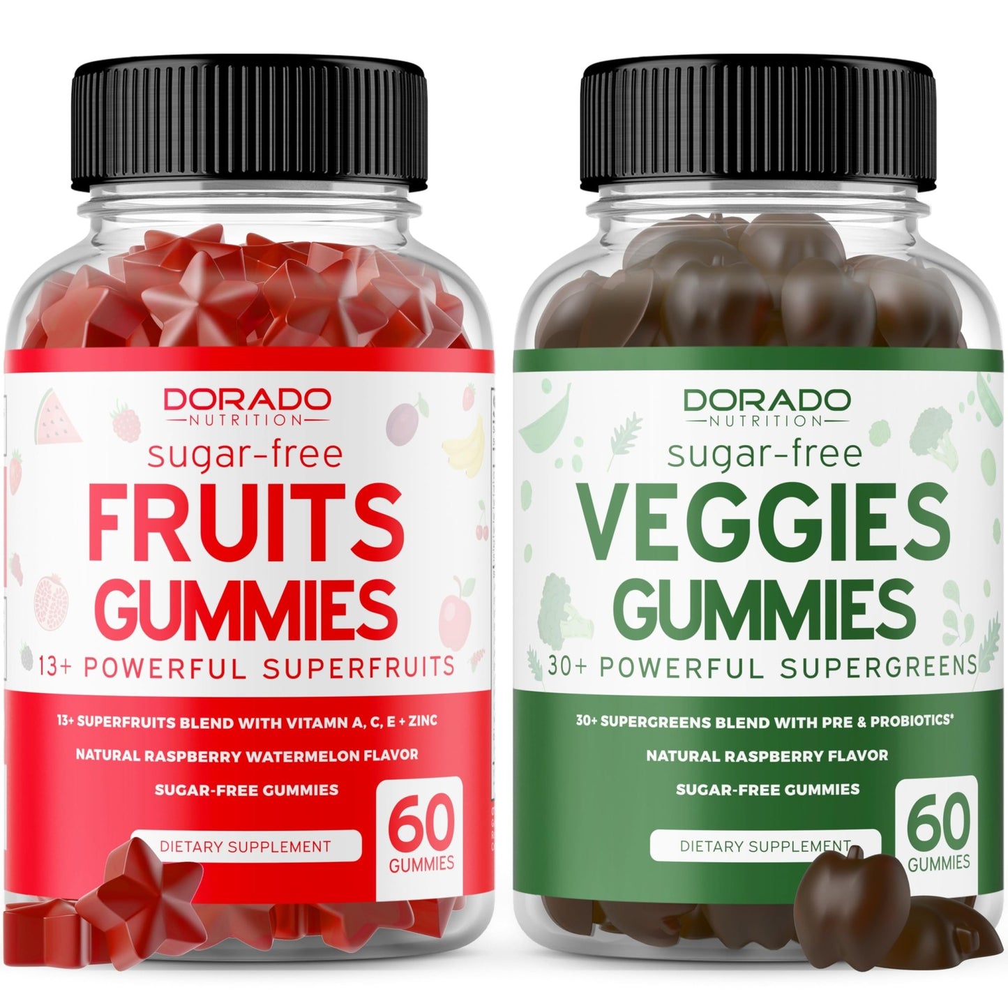 Fruit and Veggies Supplement (120 Gummies) - Premium Sugar-Free Superfood Super Green & Fruit Gummies for Adults - Immunity Support for Men & Women - Non GMO, Vegan Safe & Made in USA - dailyvitalstore