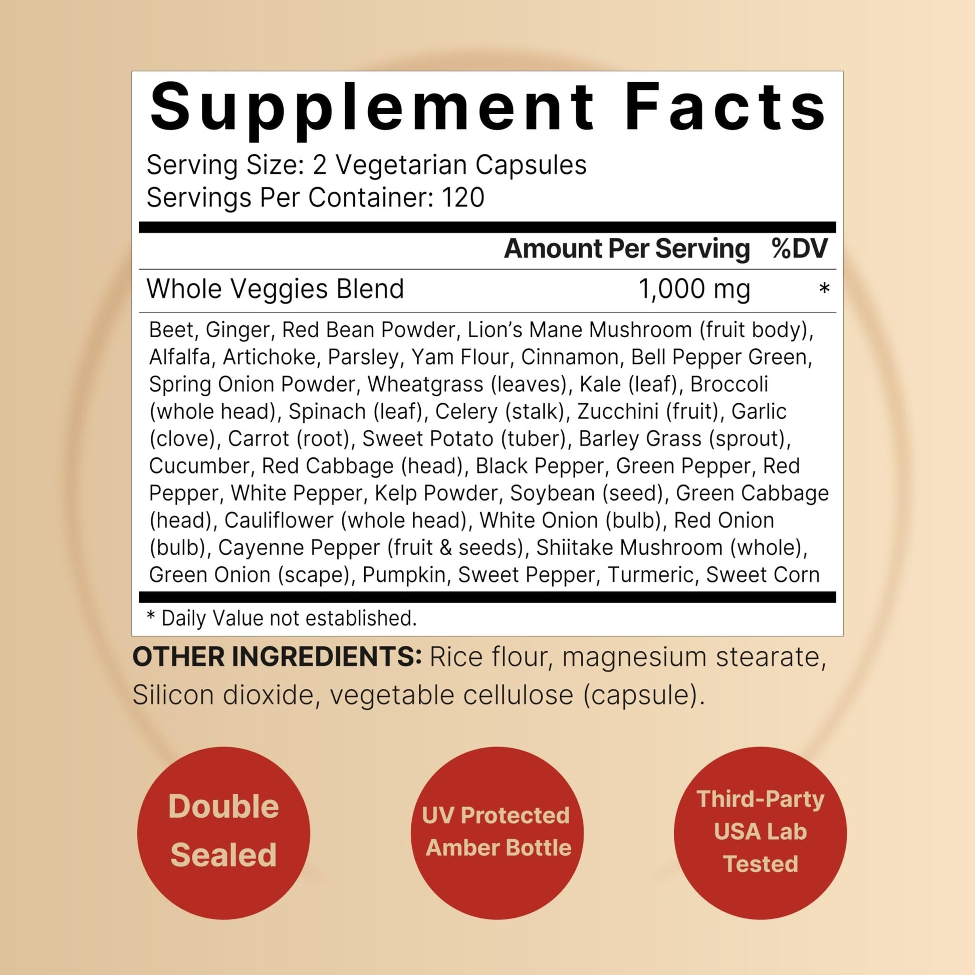 Fruit and Veggies Supplement – 480 Total Vegetarian Capsules | Balance of Natural 40 Whole Fruits & Veggies Blend | Fresh Superfood Formula with Vitamins and Minerals – Non-GMO - dailyvitalstore
