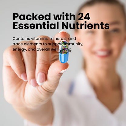 Fruits and Veggies Supplement, 36 Fruits & Vegetables with 24 Essential Vitamins, Minerals & Trace Elements,High in Fiber for Digestion & Constipation Relief,Daily Nutritional Support,120 Capsules - dailyvitalstore