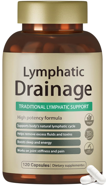 FRZVEO Lymphatic Drainage Capsules, 120 Capsules New Maximum Potency Formula 2 Month Supply with Dandelion Extract, Cleavers Extract - Supports Cellulite Reduction, Lymphatic Drainage & Immune Health - dailyvitalstore