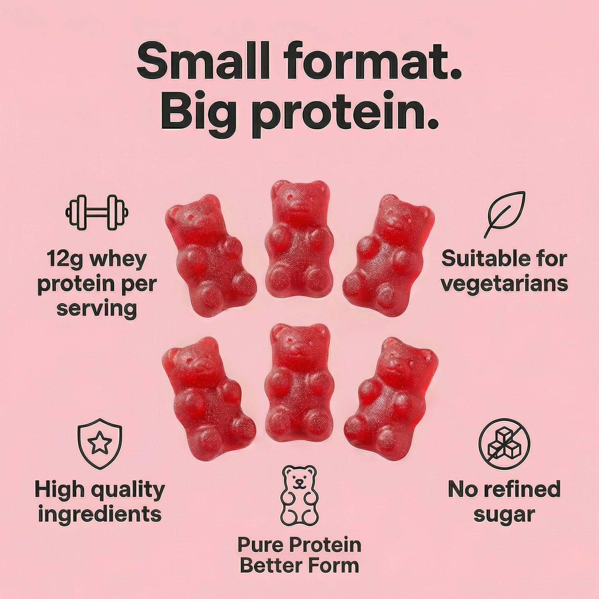 FUELE+ Protein Gummies – 12g High Protein Snack, Mixed Berry Flavor, No Added Sugar, Whey Protein Gummies, Supports Muscle Recovery, Post Workout Supplement - dailyvitalstore