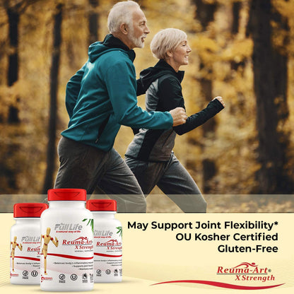 Full Life Reuma-Art X Strength – 400 mg Herbal Supplements - Supports Joint Flexibility – 180 Veggie Capsules - dailyvitalstore
