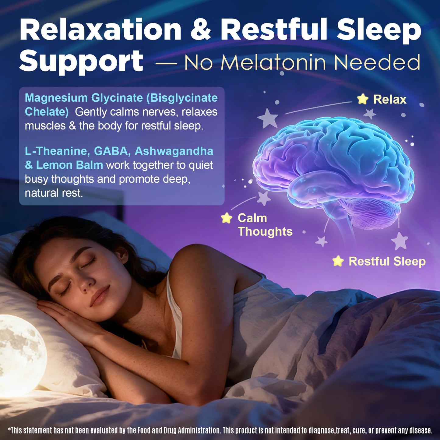 Full Spectrum Magnesium Glycinate Complex 21 in 1 Gummies for Deep Calm Sleep, 12 Forms Magnesium Citrate Malate Taurate Orotate for Women Men + Probiotics w/Ashwagandha, L-Theanine, GABA, 120Cts - dailyvitalstore