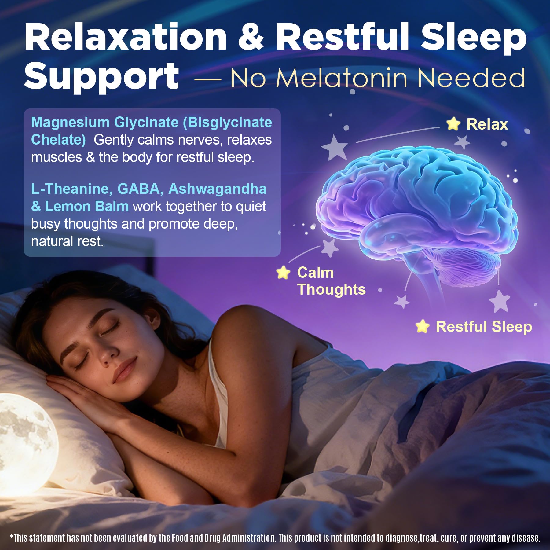Full Spectrum Magnesium Glycinate Complex 21 in 1 Gummies for Deep Calm Sleep, 12 Forms Magnesium Citrate Malate Taurate Orotate for Women Men + Probiotics w/Ashwagandha, L-Theanine, GABA, 120Cts - dailyvitalstore