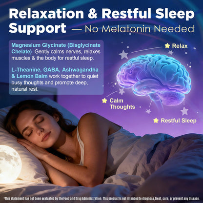 Full Spectrum Magnesium Glycinate Complex 21 in 1 Gummies for Deep Calm Sleep, 12 Forms Magnesium Citrate Malate Taurate Orotate for Women Men + Probiotics w/Ashwagandha, L-Theanine, GABA, 120Cts - dailyvitalstore