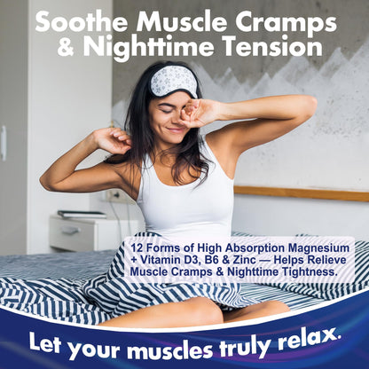Full Spectrum Magnesium Glycinate Complex 21 in 1 Gummies for Deep Calm Sleep, 12 Forms Magnesium Citrate Malate Taurate Orotate for Women Men + Probiotics w/Ashwagandha, L-Theanine, GABA, 120Cts - dailyvitalstore