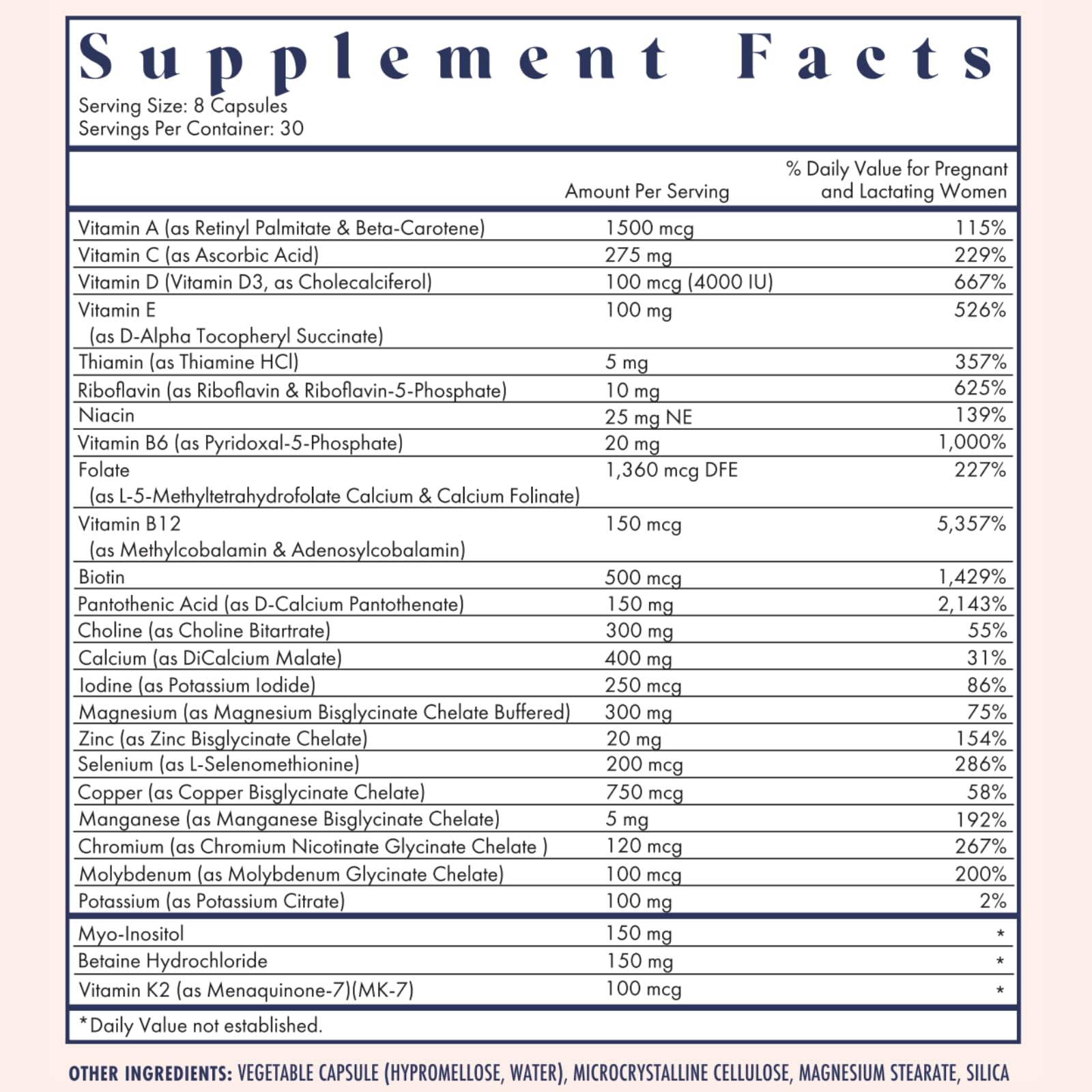 FullWell Women's Prenatal Multivitamin - Healthy Pregnancy Support - Contains Choline & Folate - Supports Fetal Growth - dailyvitalstore