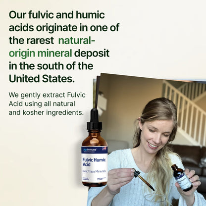Fulvic Humic Acid 75 + Trace Minerals Liquid Supplement - Plant Derived in USA - Fulvic Acid Minerals Concentrate for Energy, Gut Health and Hydration - dailyvitalstore