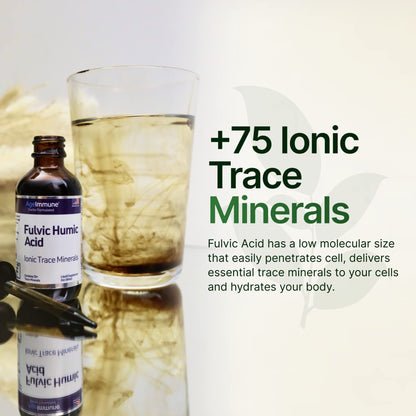 Fulvic Humic Acid 75 + Trace Minerals Liquid Supplement - Plant Derived in USA - Fulvic Acid Minerals Concentrate for Energy, Gut Health and Hydration - dailyvitalstore