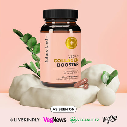 Future Kind Vegan Collagen - Supports Collagen Production with Biotin and Vitamin C (60 Capsules in Glass Bottle) - dailyvitalstore