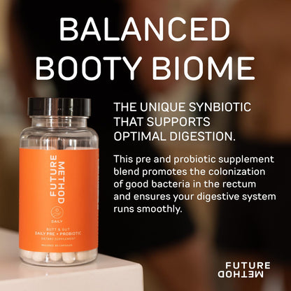 FUTURE METHOD Synbiotic Prebiotics for Men & Women - Probiotics & Prebiotic Supplement for Digestion, Immunity & Regularity (60ct) - dailyvitalstore