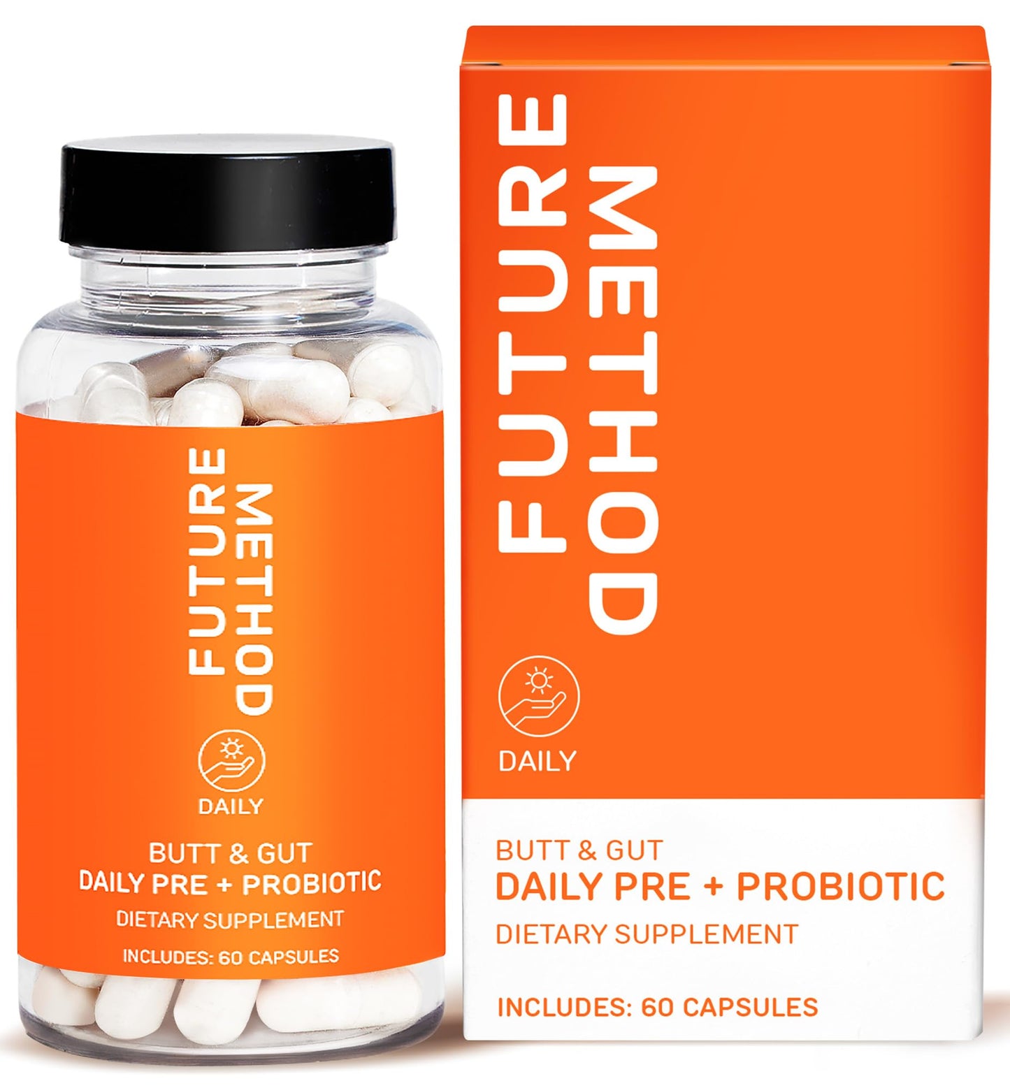 FUTURE METHOD Synbiotic Prebiotics for Men & Women - Probiotics & Prebiotic Supplement for Digestion, Immunity & Regularity (60ct) - dailyvitalstore