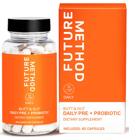 FUTURE METHOD Synbiotic Prebiotics for Men & Women - Probiotics & Prebiotic Supplement for Digestion, Immunity & Regularity (60ct) - dailyvitalstore