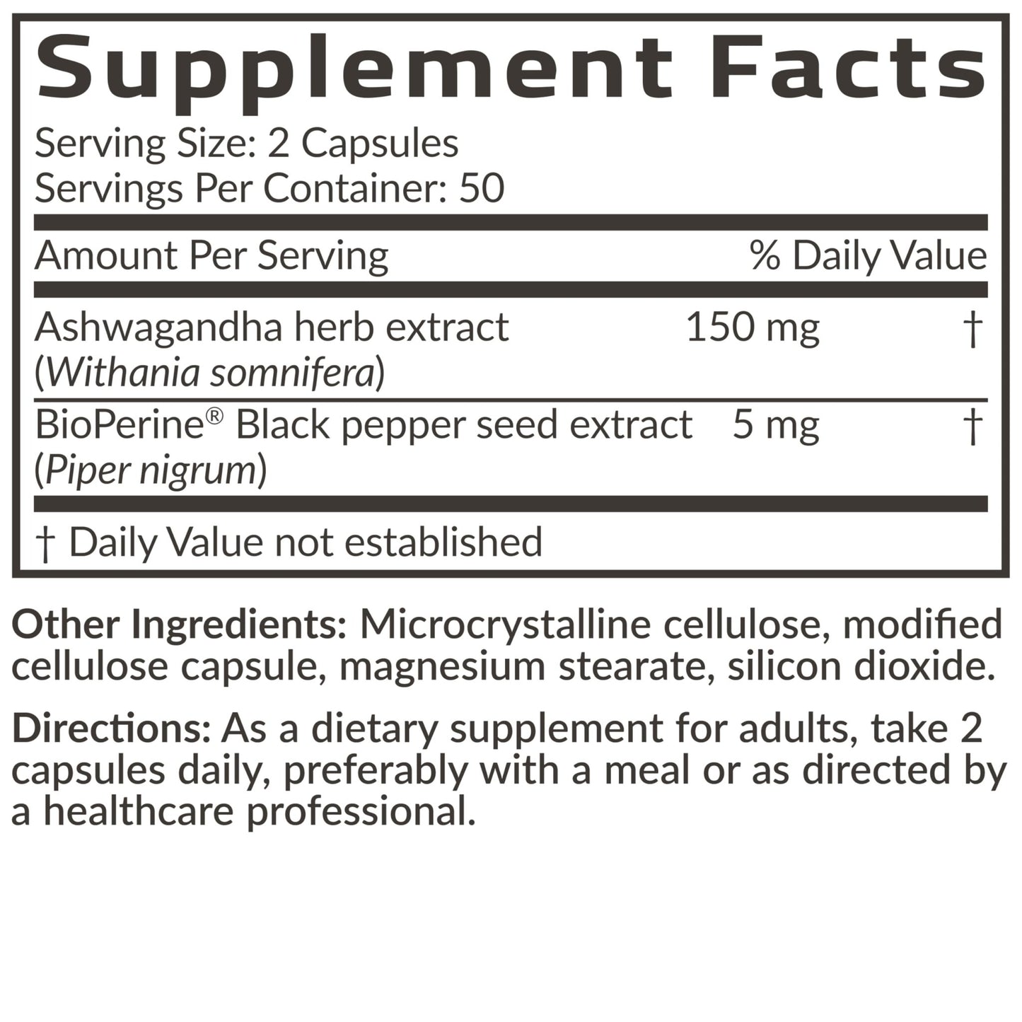Futurebiotics Ashwagandha Extra Strength Stress & Mood Support with BioPerine - Non GMO Formula, 100 Vegetarian Capsules - dailyvitalstore