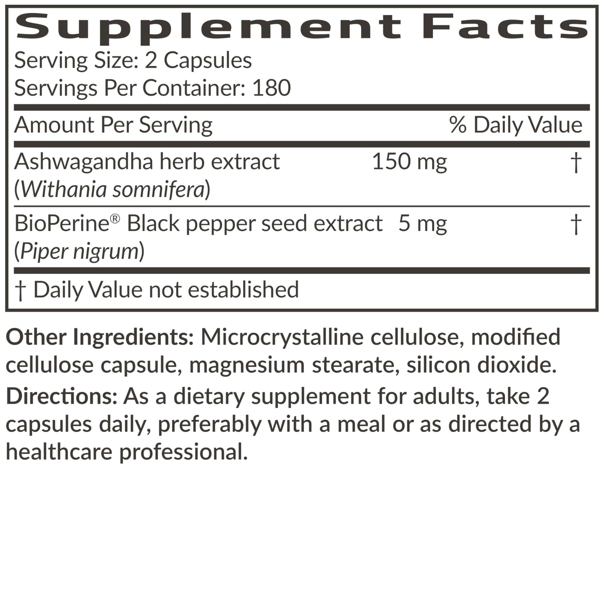 Futurebiotics Ashwagandha Extra Strength Stress & Mood Support with BioPerine - Non GMO Formula, 360 Vegetarian Capsules - dailyvitalstore