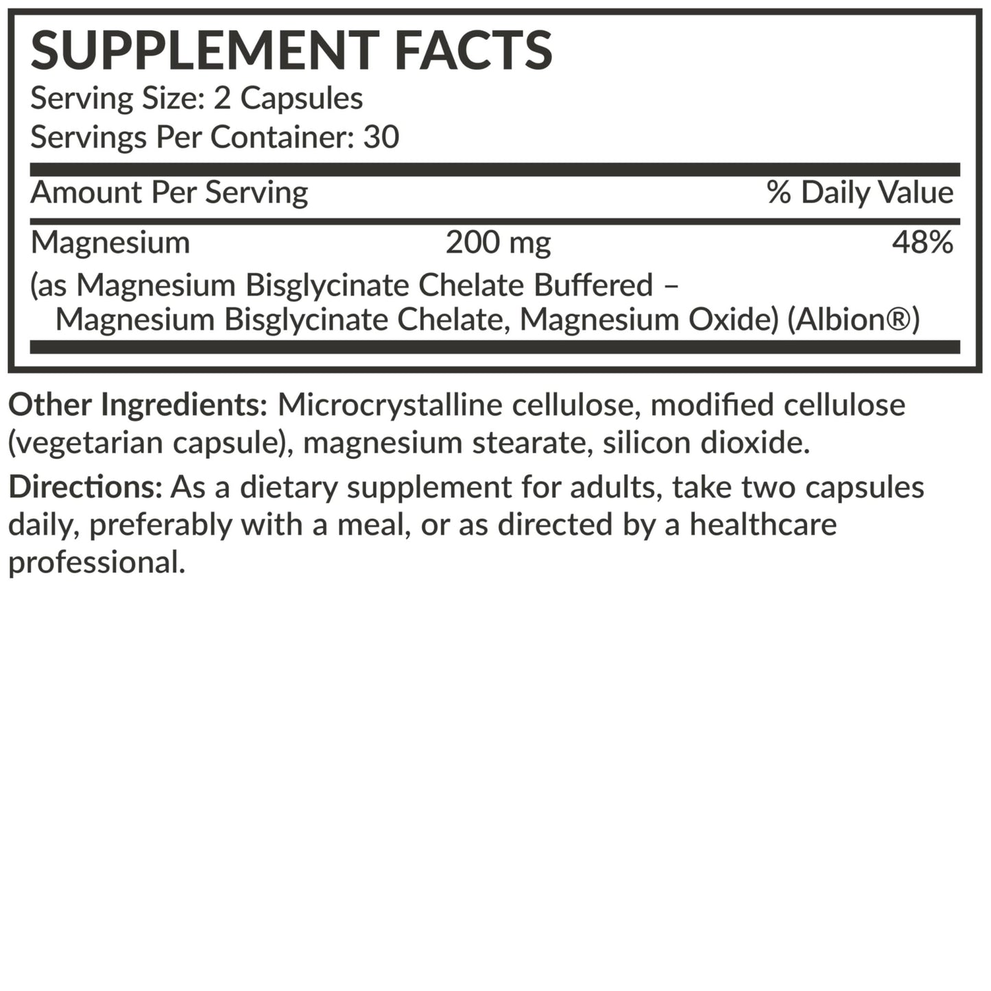 Futurebiotics Magnesium Glycinate 200 MG per Serving Chelated for High Absorption, Gentle On Stomach, Non-GMO, 60 Vegetarian Capsules - dailyvitalstore