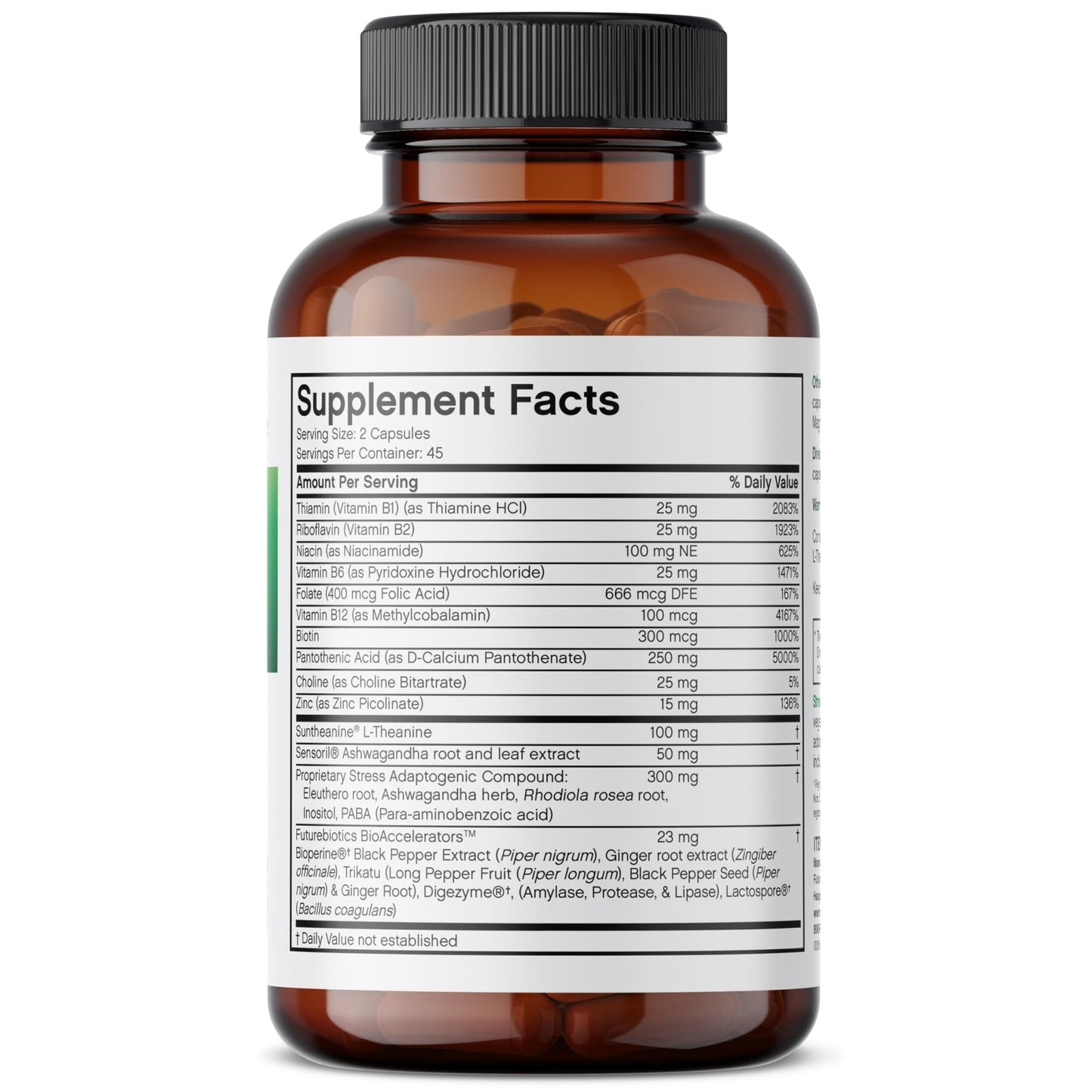 Futurebiotics Stressassist L-theanine Ashwagandha and Rhodiola Rosea Stress Complex - Natural Nutritional Stress Function, 90 Vegetarian Capsules - dailyvitalstore