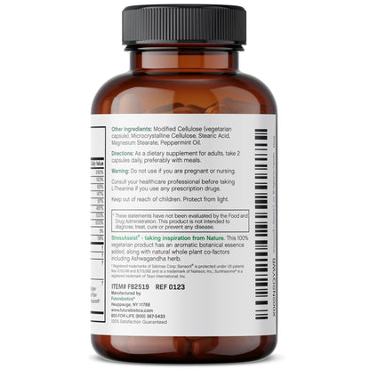 Futurebiotics Stressassist L-theanine Ashwagandha and Rhodiola Rosea Stress Complex - Natural Nutritional Stress Function, 90 Vegetarian Capsules - dailyvitalstore