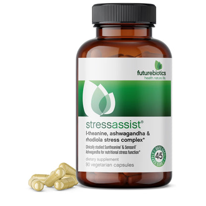 Futurebiotics Stressassist L-theanine Ashwagandha and Rhodiola Rosea Stress Complex - Natural Nutritional Stress Function, 90 Vegetarian Capsules - dailyvitalstore