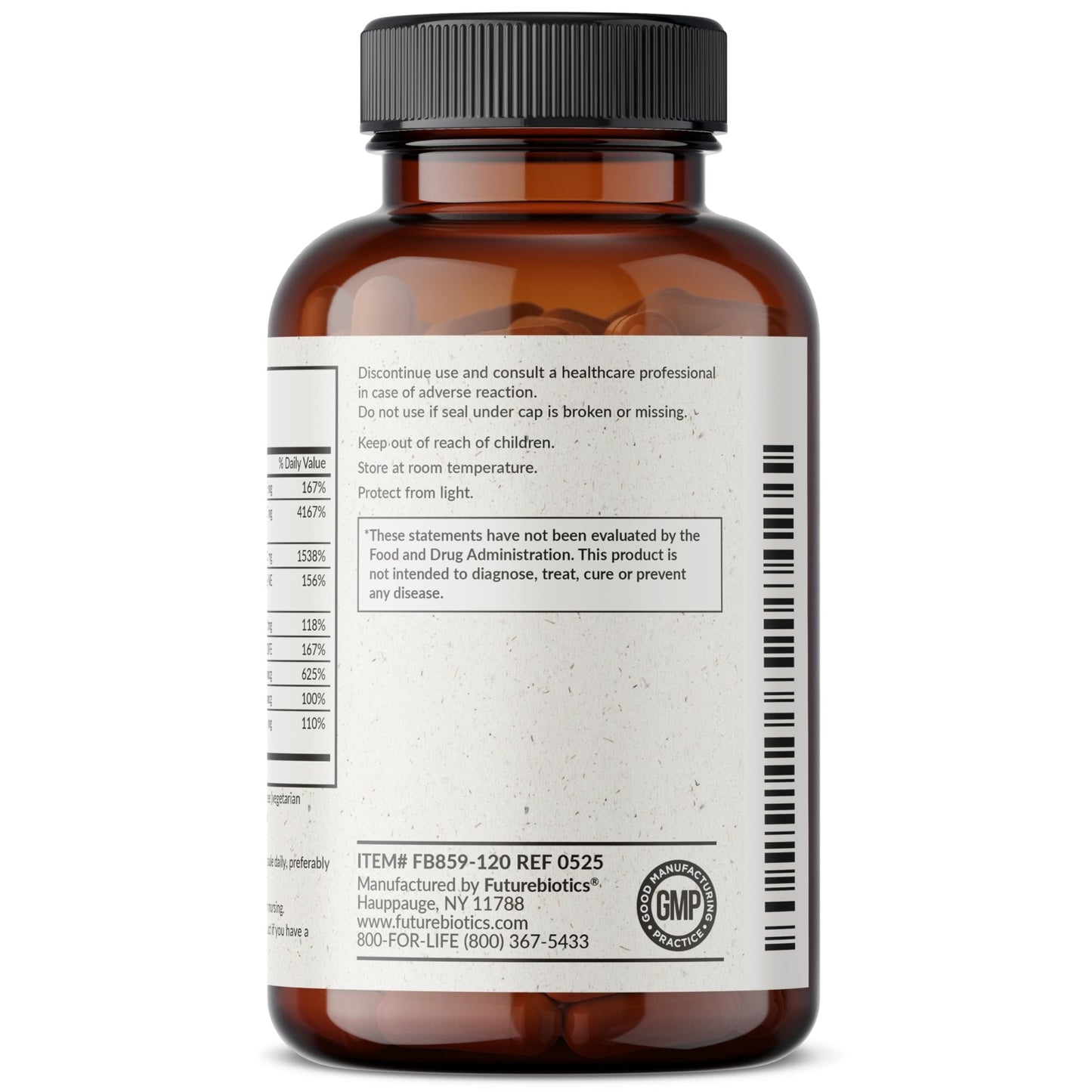 Futurebiotics Vitamin B Complex with Vitamin C Supports Energy Production, Nervous System & Immune Support - Non-GMO, 120 Vegetarian Capsules - dailyvitalstore