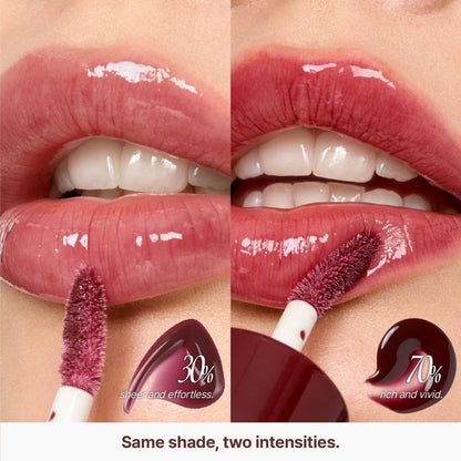 fwee 3D Voluming Gloss 70% (Rich) | Lychee 70% | High Shine, Non-Sticky Lip Gloss for Makeup | Long-Lasting, Moisturizing Gel Formula | 30%, 70% Pigment Options | 5.3g - dailyvitalstore