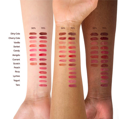 fwee 3D Voluming Gloss 70% (Rich) | Lychee 70% | High Shine, Non-Sticky Lip Gloss for Makeup | Long-Lasting, Moisturizing Gel Formula | 30%, 70% Pigment Options | 5.3g - dailyvitalstore