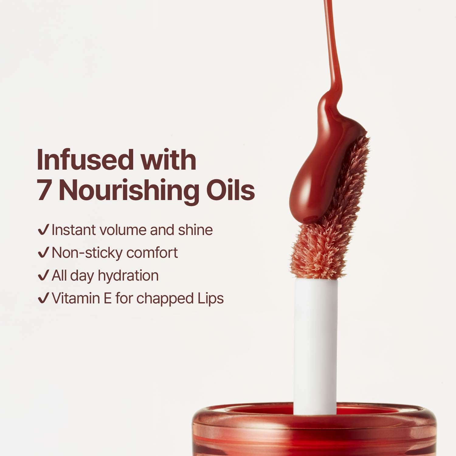 fwee 3D Voluming Gloss 70% (Rich) | Lychee 70% | High Shine, Non-Sticky Lip Gloss for Makeup | Long-Lasting, Moisturizing Gel Formula | 30%, 70% Pigment Options | 5.3g - dailyvitalstore