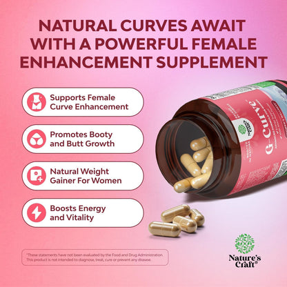 G-Curve Butt and Breast Growth Capsules - Horny Goat Weed Muira Puama & Maca Root for Butt Growth Support - Advanced Herbal Formula - dailyvitalstore