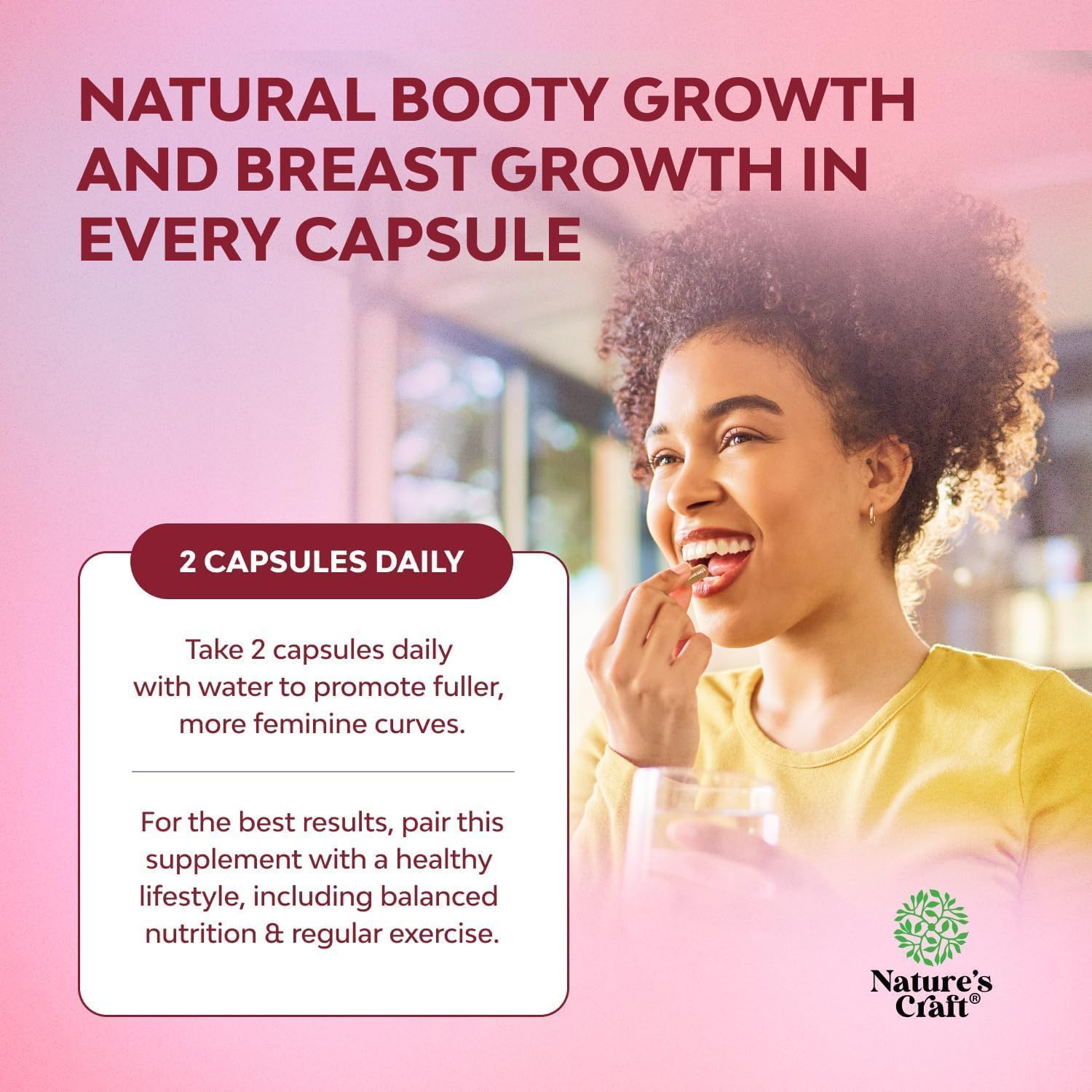 G-Curve Butt and Breast Growth Capsules - Horny Goat Weed Muira Puama & Maca Root for Butt Growth Support - Advanced Herbal Formula - dailyvitalstore