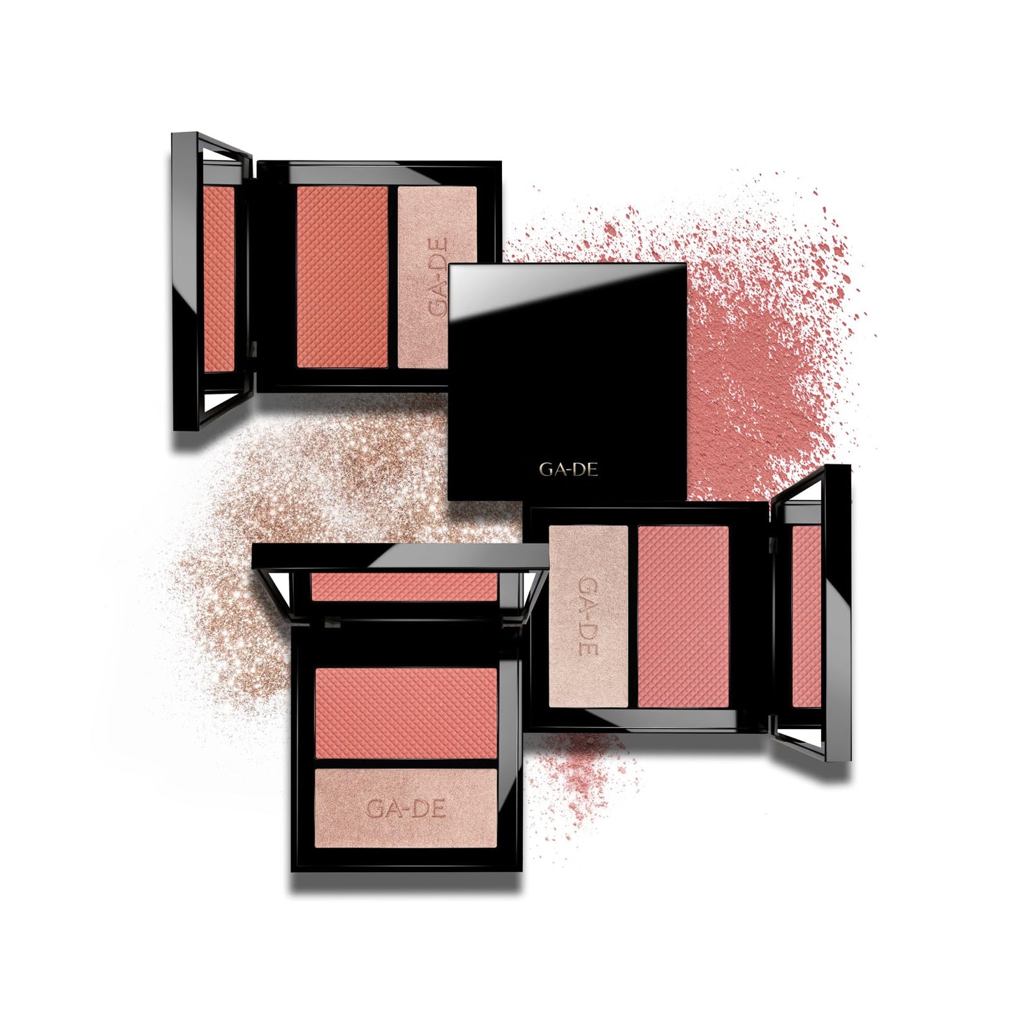 GA-DE Velveteen Blush and Shimmer Duet, 50 - Formulated with Micronized Pearls and Pigments for Sculpting Face and Décolleté - Paraben-Free - 0.26 oz - dailyvitalstore