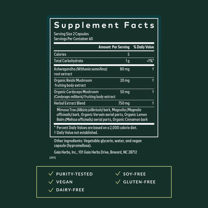 Gaia Herbs Adrenal Health Daily Support, Help Maintain Healthy Energy & Stress Levels*,120 Liquid Phyto-Caps Adrenal Health Nightly Restore, 120 Liquid Phyto-Caps - Bundle - dailyvitalstore