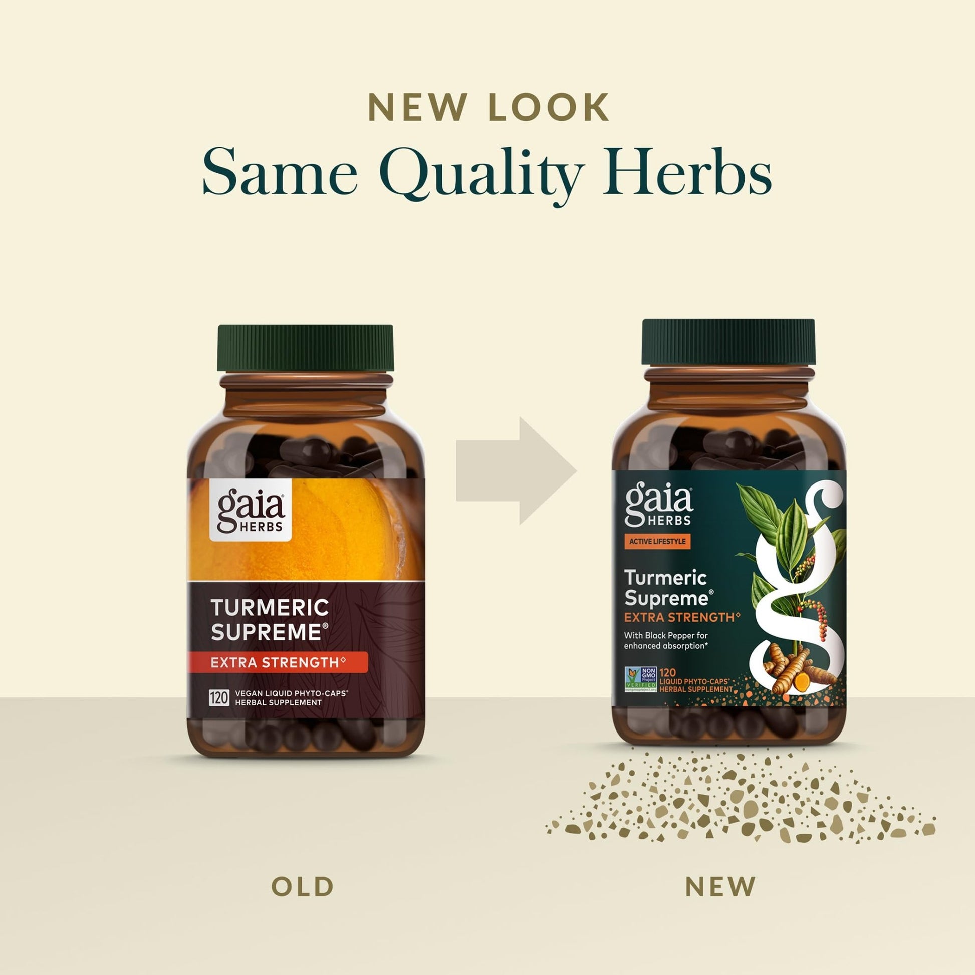 Gaia Herbs Turmeric Supreme Extra Strength - Supports Occasional Discomfort from Normal Wear & Tear* - with Turmeric Curcumin & Black Pepper - dailyvitalstore