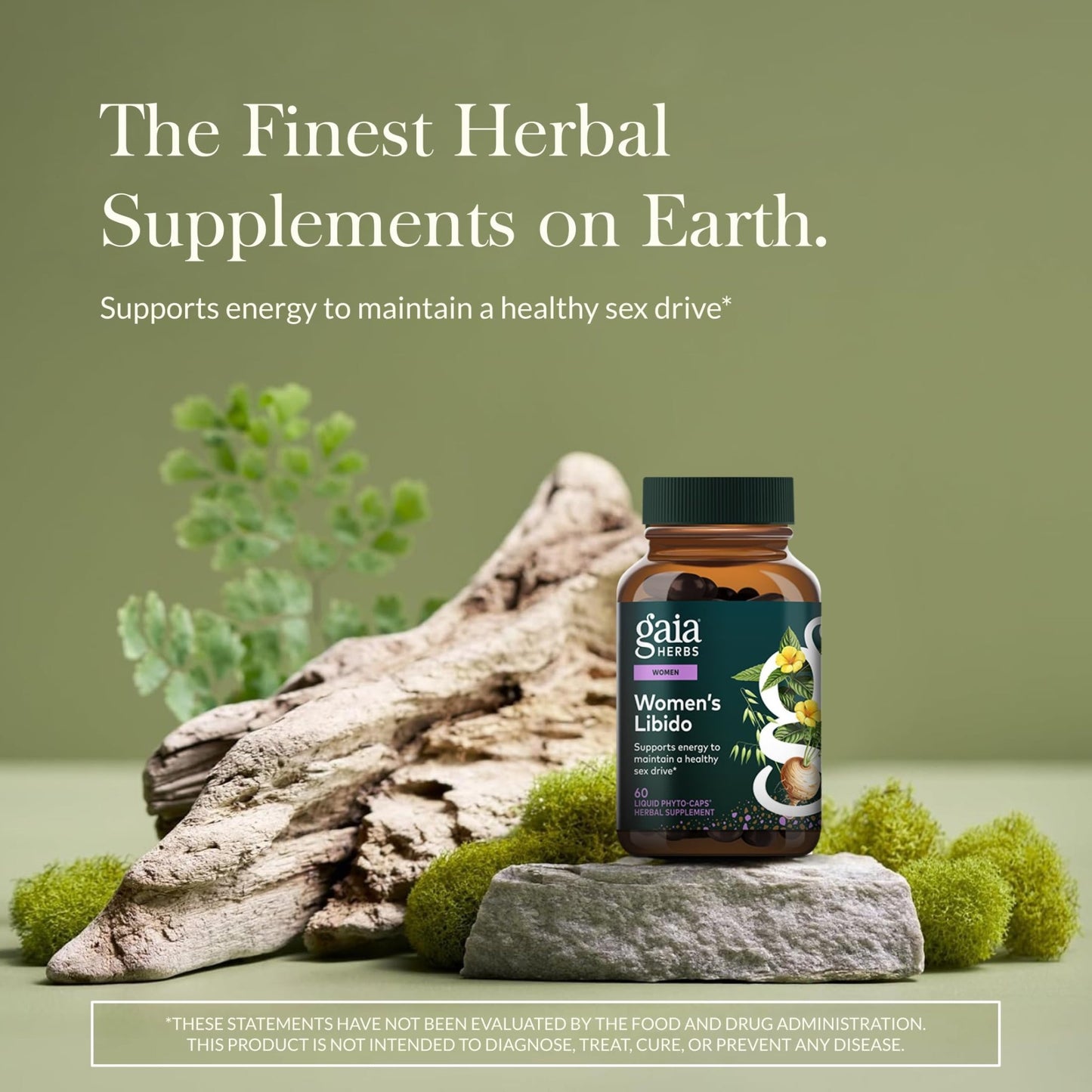 Gaia Herbs Womens Libido - Supports Energy to Maintain Healthy Libido* - with Tribulus & Horny Goat Weed - 60 Vegan Liquid Phyto-Caps (60 Servings) - dailyvitalstore