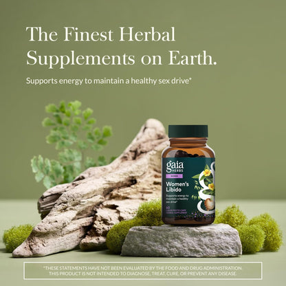 Gaia Herbs Womens Libido - Supports Energy to Maintain Healthy Libido* - with Tribulus & Horny Goat Weed - 60 Vegan Liquid Phyto-Caps (60 Servings) - dailyvitalstore