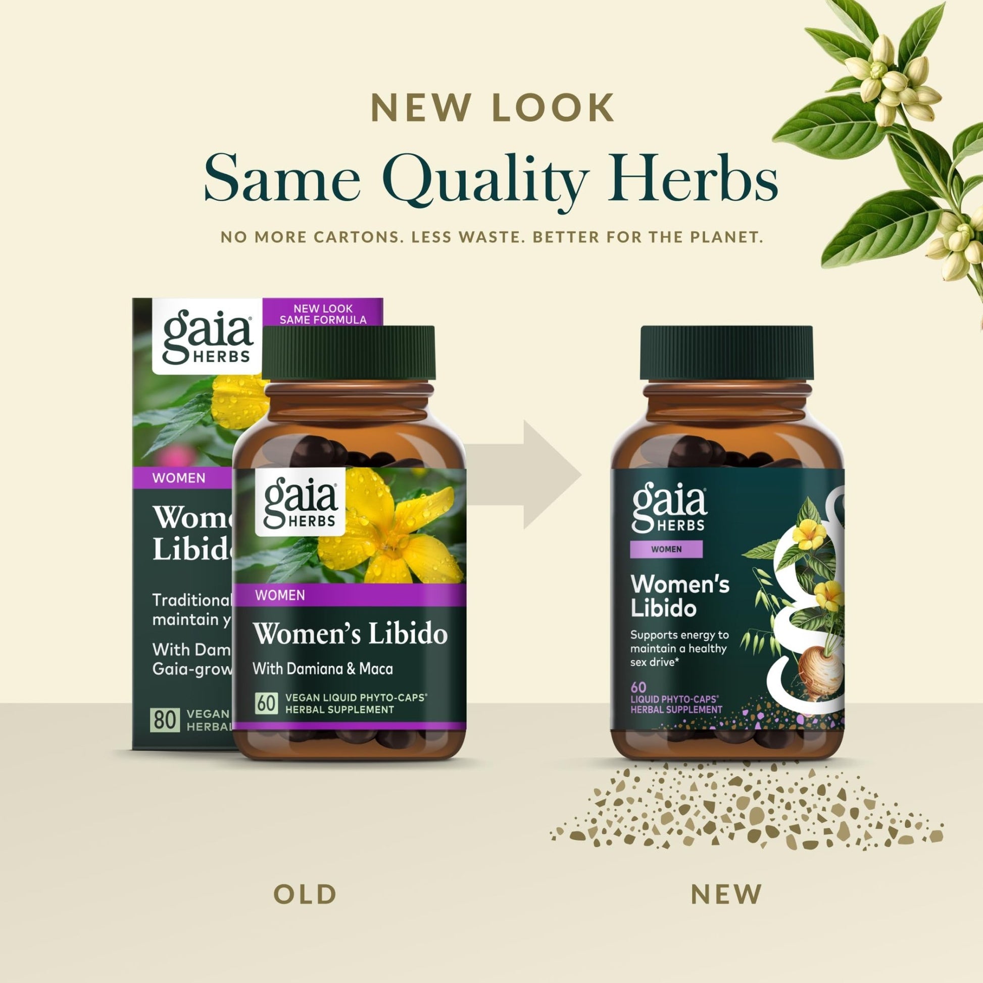 Gaia Herbs Womens Libido - Supports Energy to Maintain Healthy Libido* - with Tribulus & Horny Goat Weed - 60 Vegan Liquid Phyto-Caps (60 Servings) - dailyvitalstore