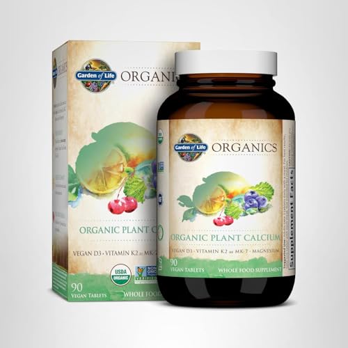 Garden of Life Calcium Supplement with Magnesium & Organic Vitamin D3 K2, Made from Whole Foods, Gluten-Free, 90 Count - dailyvitalstore