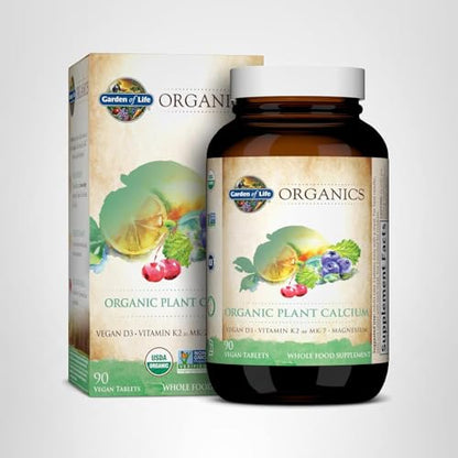 Garden of Life Calcium Supplement with Magnesium & Organic Vitamin D3 K2, Made from Whole Foods, Gluten-Free, 90 Count - dailyvitalstore