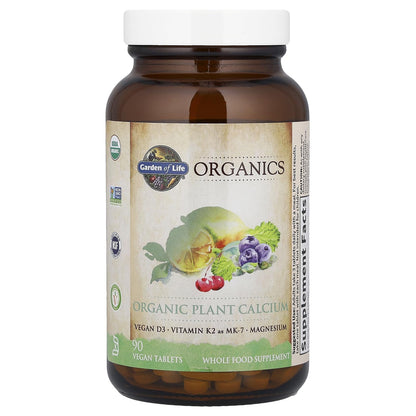 Garden of Life Calcium Supplement with Magnesium & Organic Vitamin D3 K2, Made from Whole Foods, Gluten-Free, 90 Count - dailyvitalstore