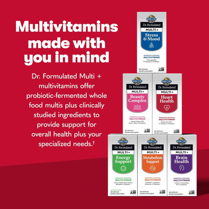 Garden of Life Dr. Formulated Multi+ Heart Health - Fermented Liposomal Multivitamin + Vitamin K2 MK-7, B Vitamins & Probiotics - dailyvitalstore
